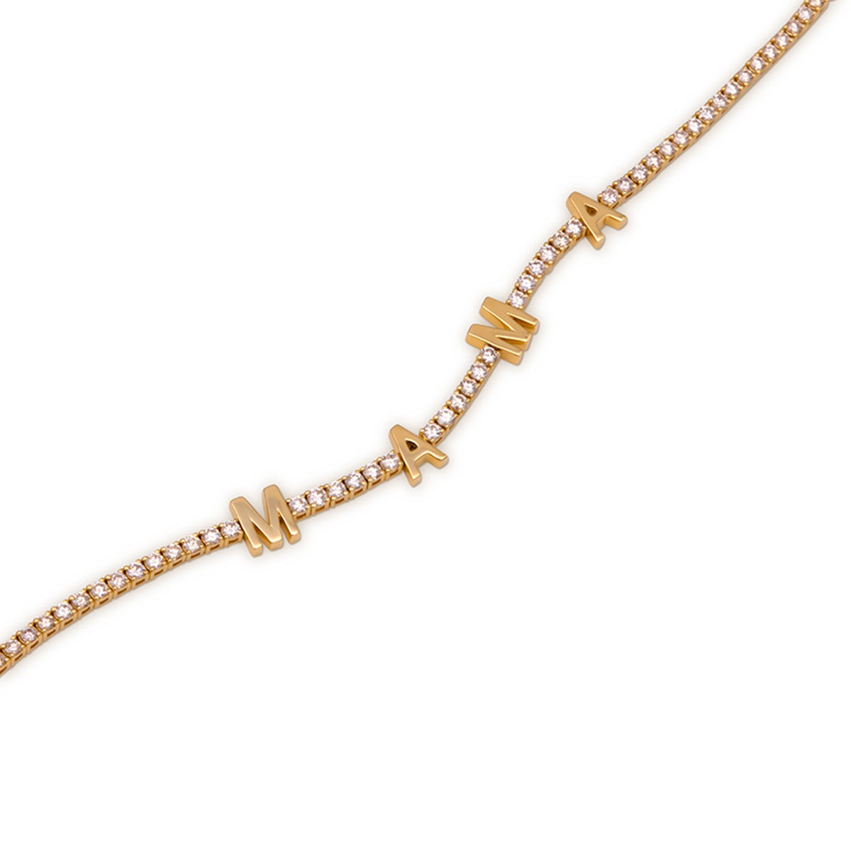 Mama and Other Words Personalized Diamond Tennis Bracelet