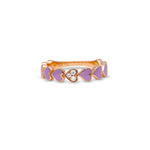 18K Sweetheart Lavender Enamel Diamond Band