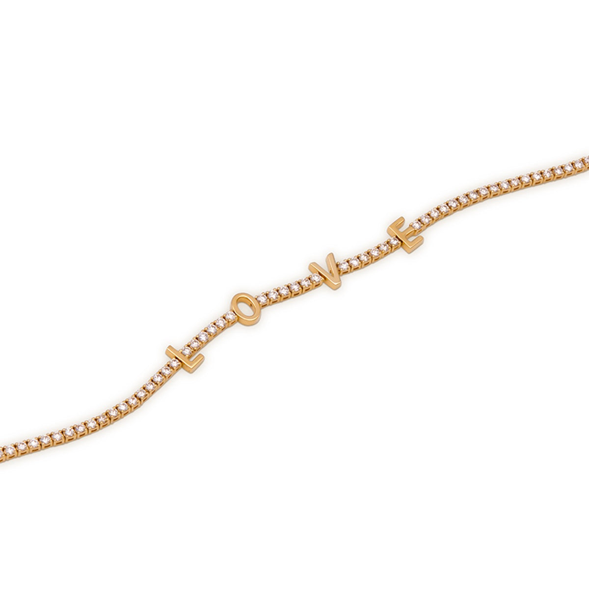 Love and Other Words Personalized Diamond Tennis Bracelet