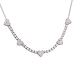 Queen of Hearts Diamond Tennis Necklace