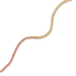 Half Pink Sapphire and Diamond Tennis Bracelet