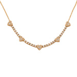 Queen of Hearts Diamond Tennis Necklace