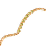 Happy Valentine Peridot Heart Shaped Tennis Bracelet